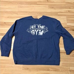 Everlast Navy and White Logo Pullover Sweatshirt